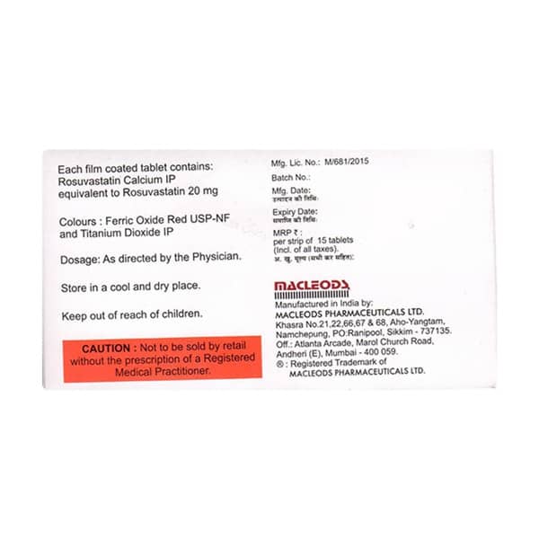 Rosumac 20mg Strip Of 15 Tablets