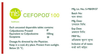 Cefopod 100 Mg Tablet 10