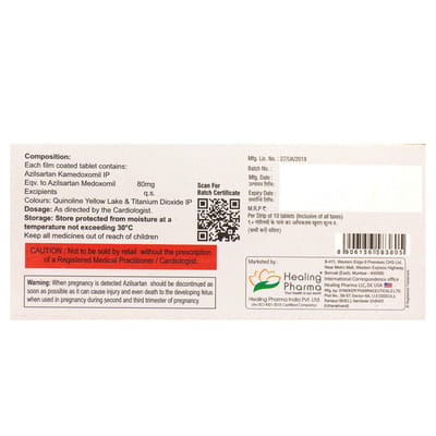 Azilsmart 80mg Strip Of 10 Tablets