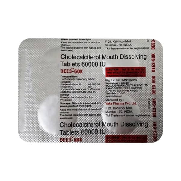 Dee3 60k Strip Of 4 Tablets