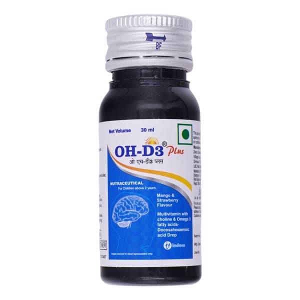 Oh D3 Plus Mango And Strawberry Flavour Bottle Of 30Ml Oral Drops