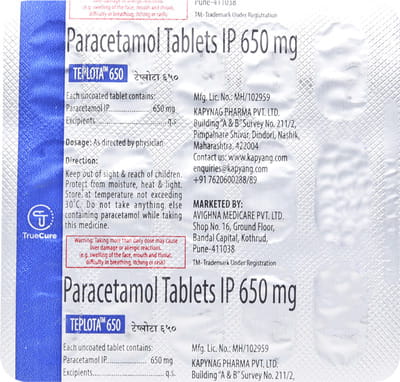 Teplota 650mg Strip Of 15 Tablets