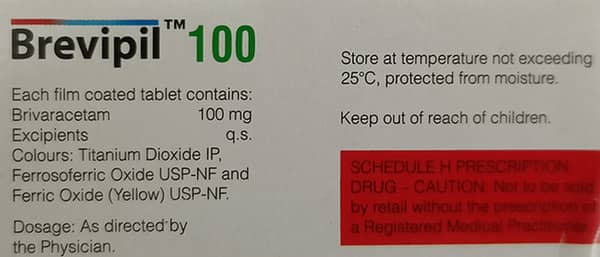 Brevipil 100mg Strip Of 10 Tablets