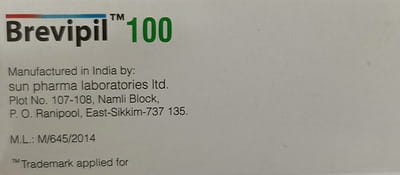 Brevipil 100mg Strip Of 10 Tablets