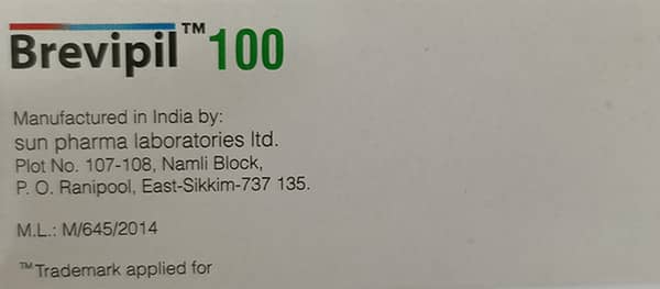 Brevipil 100mg Strip Of 10 Tablets
