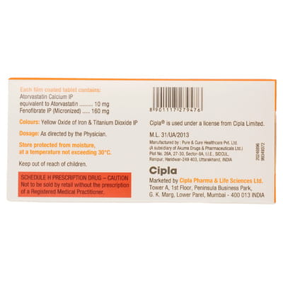 Lipvas F 10/160mg Strip Of 10 Tablets