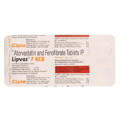 Lipvas F 10/160mg Strip Of 10 Tablets