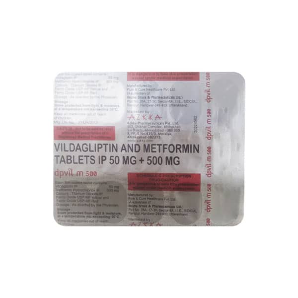 Dpvil M 50/500mg Strip Of 15 Tablets