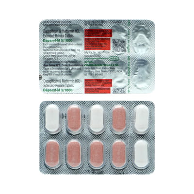Daparyl M 5/1000mg Strip Of 10 Tablets