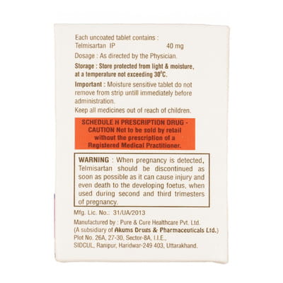 Telque 40mg Strip Of 15 Tablets