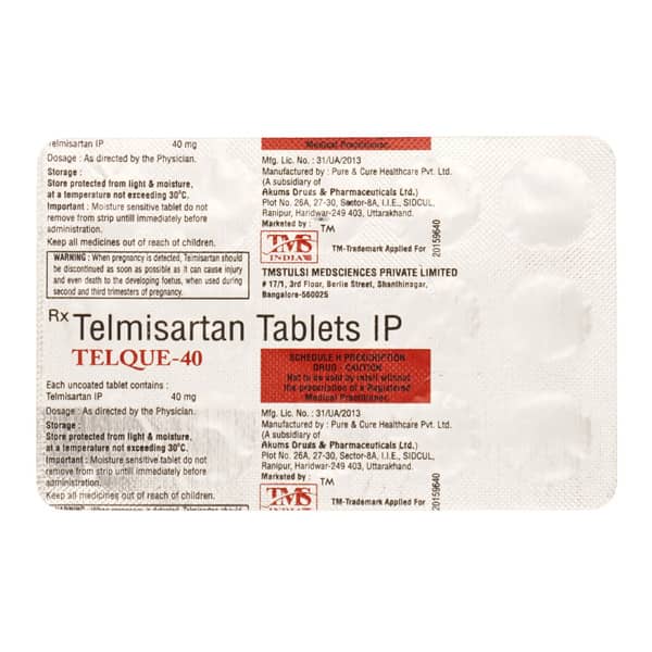 Telque 40Mg Strip Of 15 Tablets