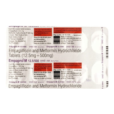 Empapro M 12.5/500mg Strip Of 10 Tablets