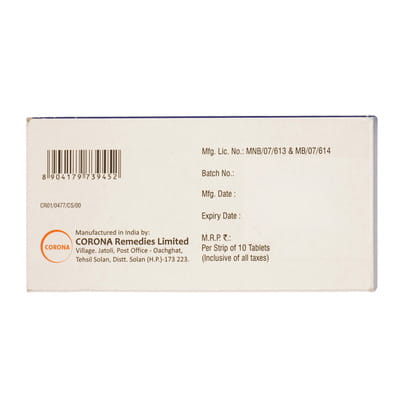 Cortel Lnb 25mg Strip Of 10 Tablets