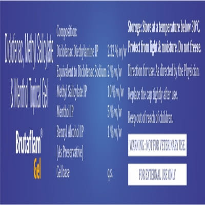 Brutaflam Tube Of 30gm 2x Stronger Gel