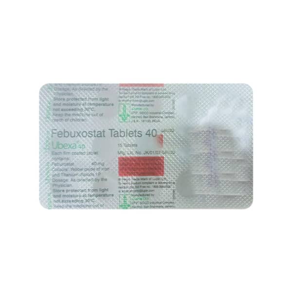 Ubexa 40mg Strip Of 15 Tablets