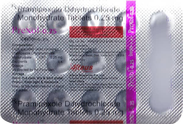 Prexol 0.25mg Strip Of 15 Tablets
