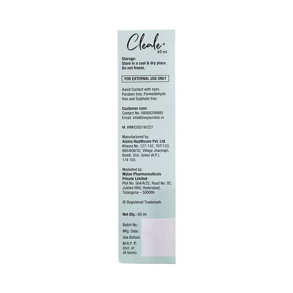 Cleale Bottle Of 60ml Face Wash