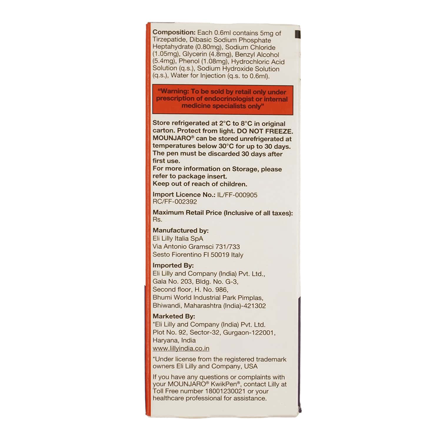 tirzepatide ingredients list Mounjaro 5mg Kwikpen: Uses, Side Effects, Price, Dosage & More Info