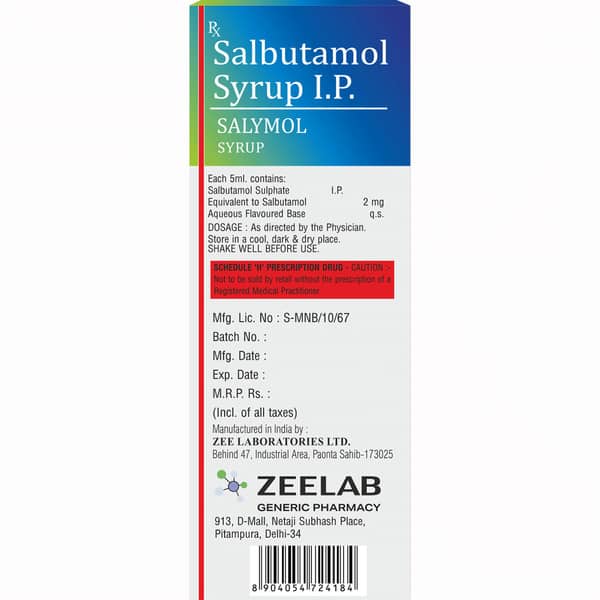 Salymol Bottle Of 100ml Syrup