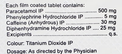 Nicip Cold And Flu Nf Strip Of 10 Tablets