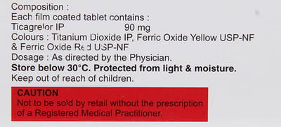 Ticaplat 90mg Strip Of 10 Tablets