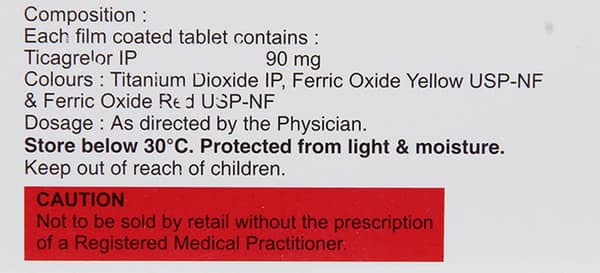 Ticaplat 90mg Strip Of 10 Tablets