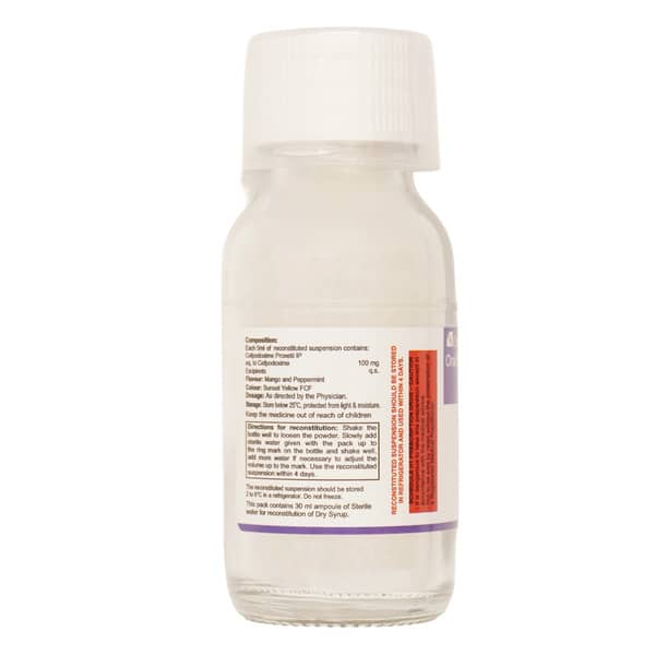 Cefredrox 100Mg Mango And Peppermint Flavour Bottle Of 30Ml Dry Suspension