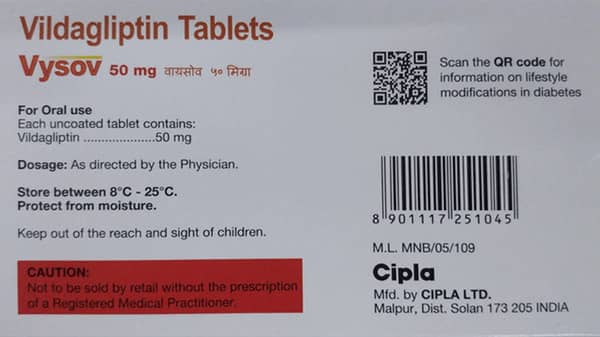 Vysov 50mg Strip Of 15 Tablets
