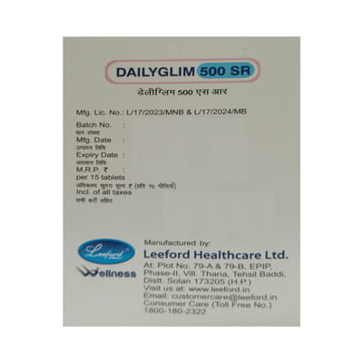 Dailyglim 500mg Sr Strip Of 15 Tablets