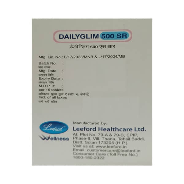 Dailyglim 500mg Sr Strip Of 15 Tablets