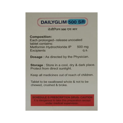 Dailyglim 500mg Sr Strip Of 15 Tablets