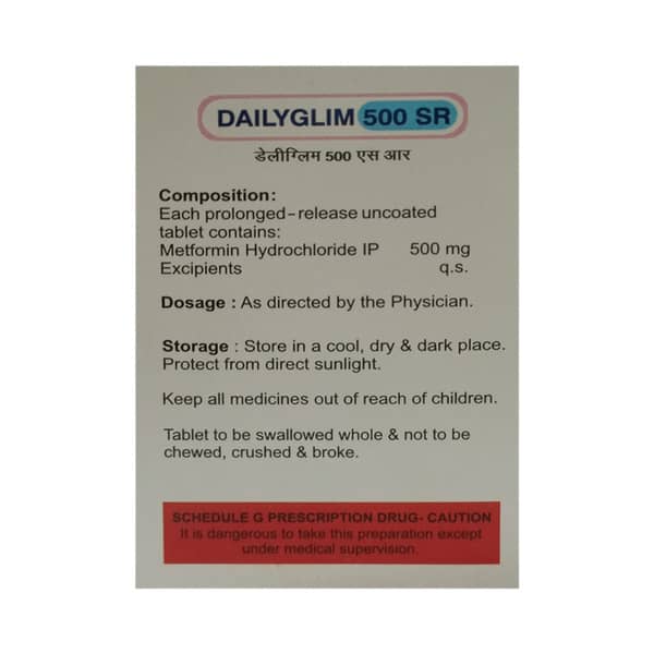 Dailyglim 500mg Sr Strip Of 15 Tablets