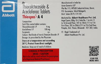 Thiospas A 4mg Strip Of 15 Tablets