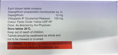 Glyduo 10/100mg Strip Of 10 Tablets