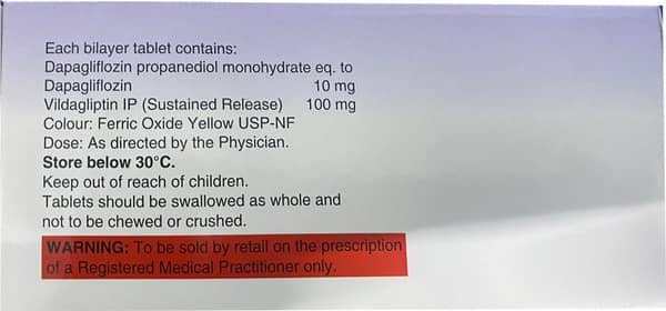 Glyduo 10/100Mg Strip Of 10 Tablets