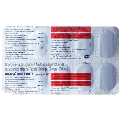 Udapa Trio Forte Strip Of 10 Tablets