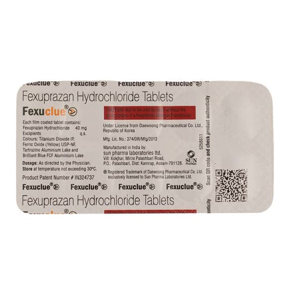 Fexuclue 40mg Strip Of 10 Tablets