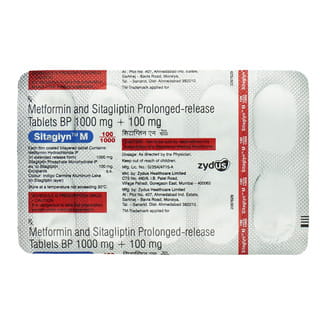 Sitaglyn M 100/1000Mg Strip Of 10 Tablets