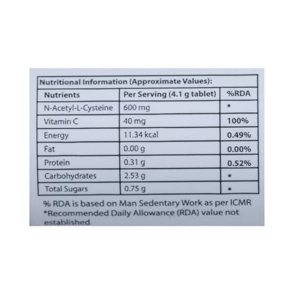 Cfizz Nac Strawberry Flavour Bottle Of 10 Effervescent Tablets