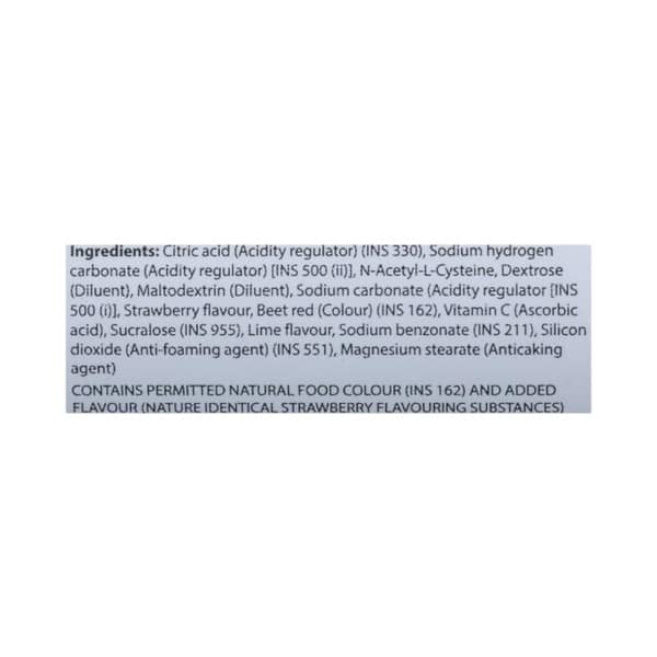 Cfizz Nac Strawberry Flavour Bottle Of 10 Effervescent Tablets