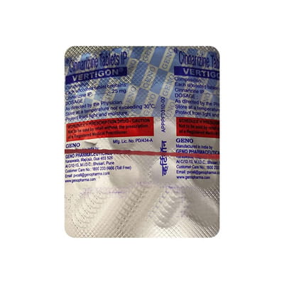 Vertigon Strip Of 20 Tablets
