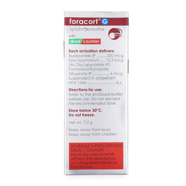 Foracort G Synchrobreathe Cfc Free Box Of 120 Metered Dose Inhaler