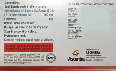 Adefresh 400mg Strip Of 10 Tablets