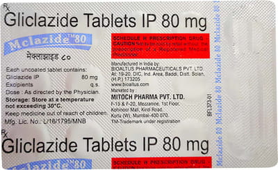 Mclazide 80mg Strip Of 15 Tablets