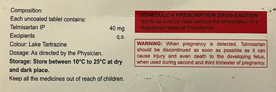 Tel Cad 40mg Strip Of 15 Tablets