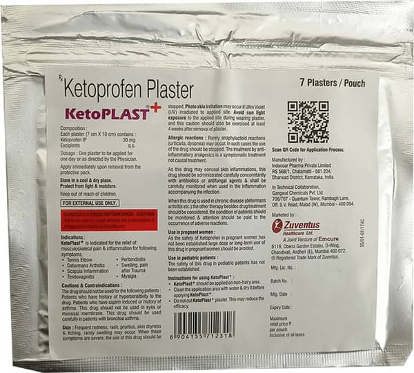 Ketoplast Plus Packet Of 7 Plasters