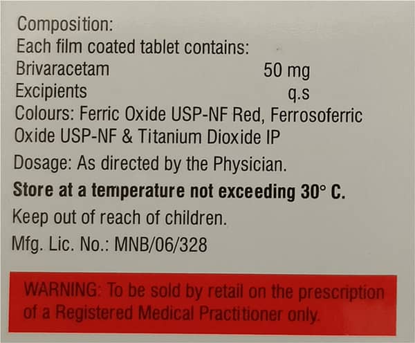 Brivgard 50mg Strip Of 10 Tablets