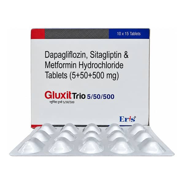 Gluxit Trio 5/50/500Mg Strip Of 15 Tablets