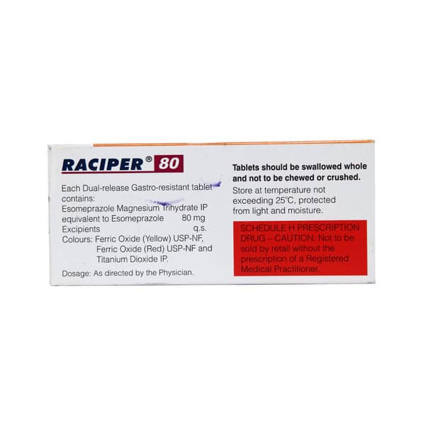 Raciper 80Mg Strip Of 10 Tablets