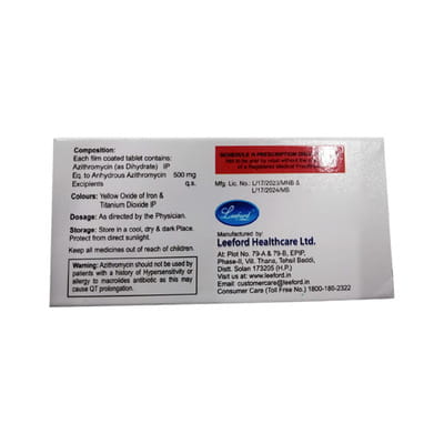 Aziford 500mg Strip Of 5 Tablets